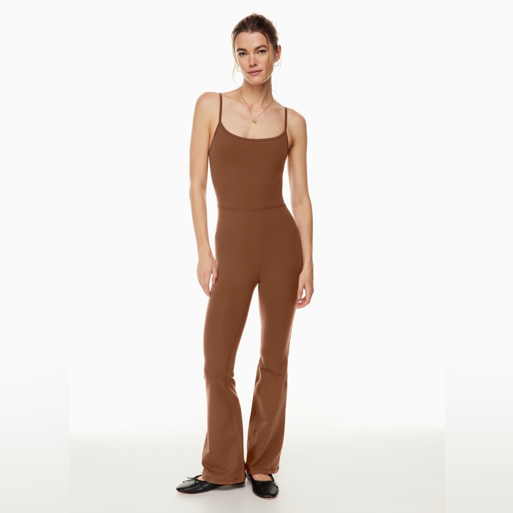 Aritzia Brown Spaghetti-Strap Jumpsuit